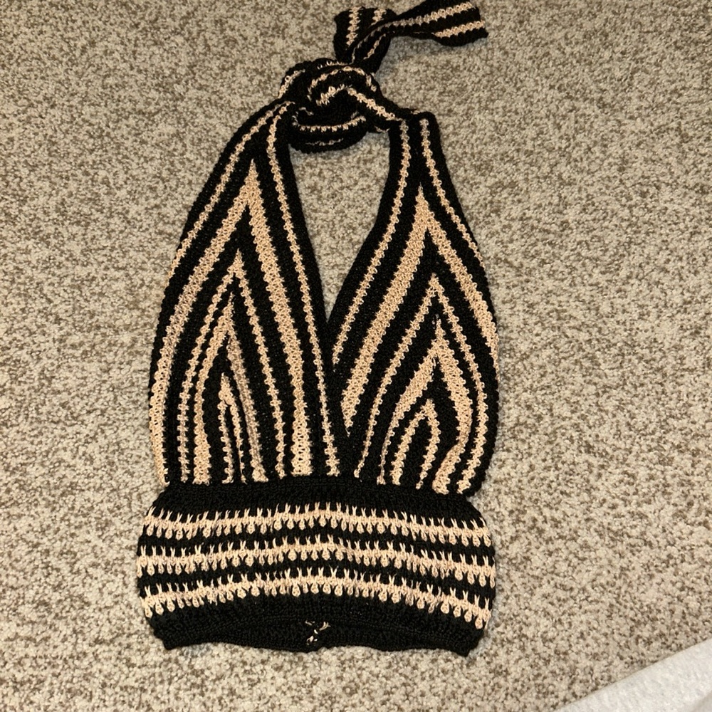 crotchet halter top